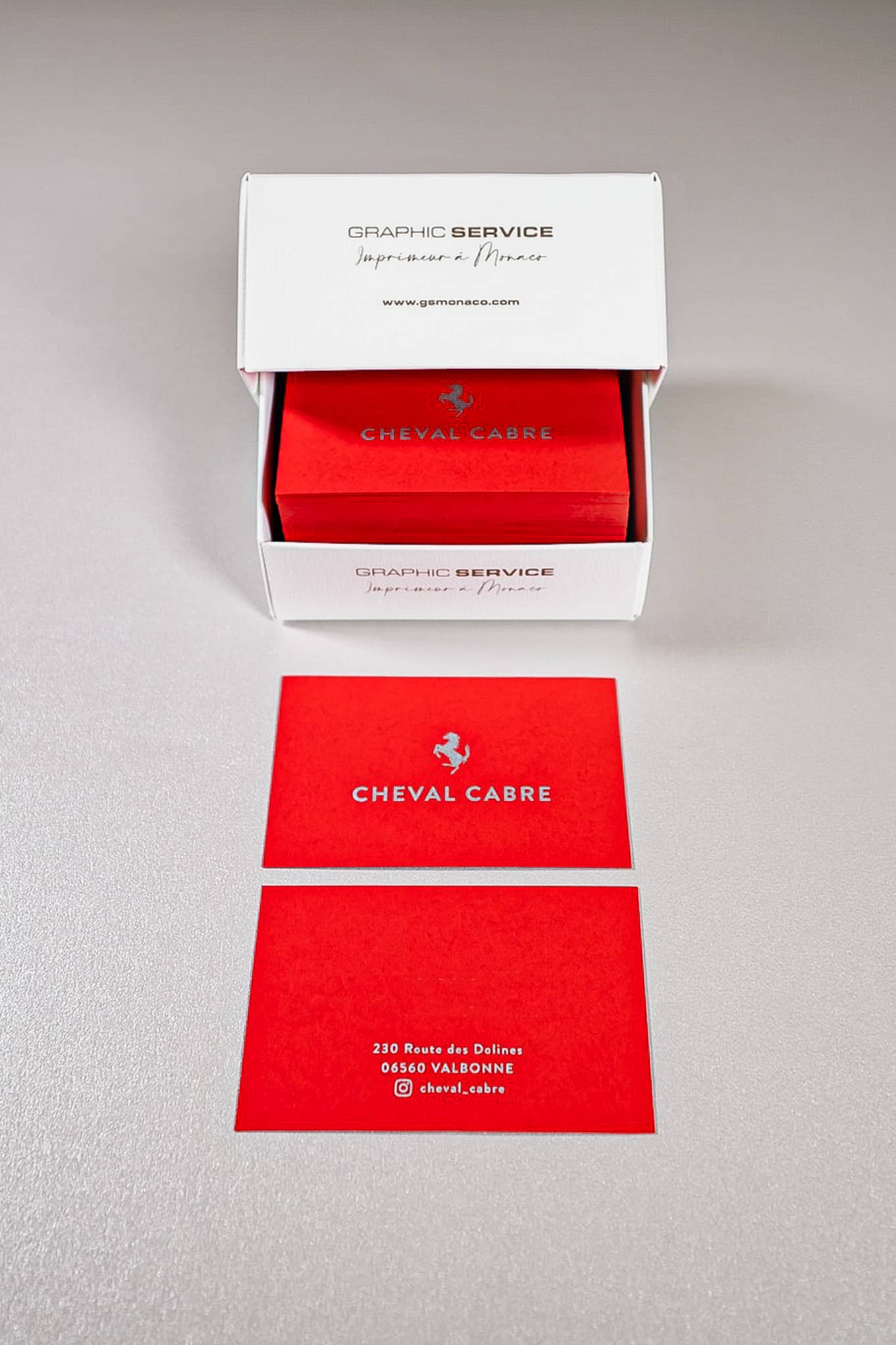 Boîte rigide personnalisée pour cartes de visite – Monaco