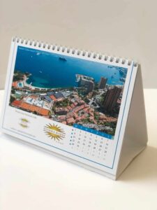Calendrier d’entreprise personnalisé imprimé à Monaco