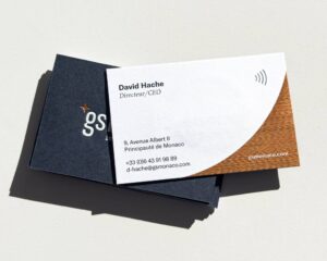 Carte de visite professionnelle imprimée à Monaco