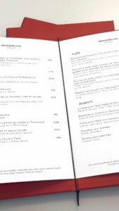 Menu de restaurant personnalisé avec finitions premium – Monaco