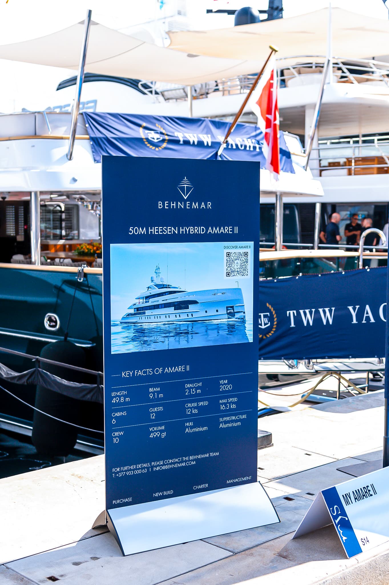 Panneau personnalisé pour stand yachting au Monaco Yacht Show